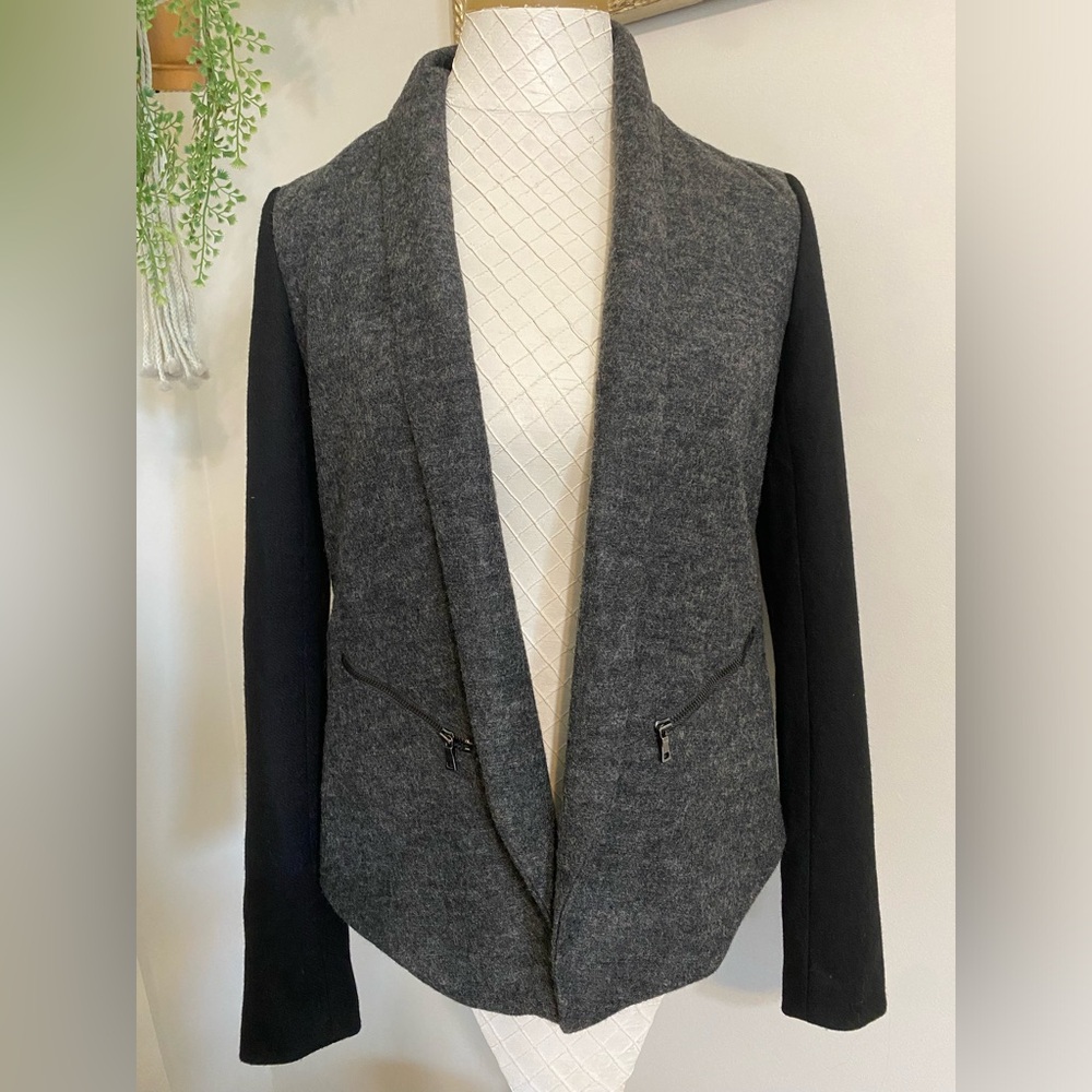 Ann Taylor Two-Tone Wool Blend Blazer Jacket Size 0
